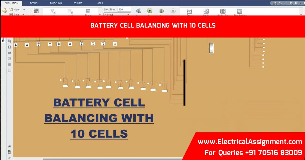 Battery Management System Cell Balancing with SOC Estimation MATLAB Simulink screenshot 1